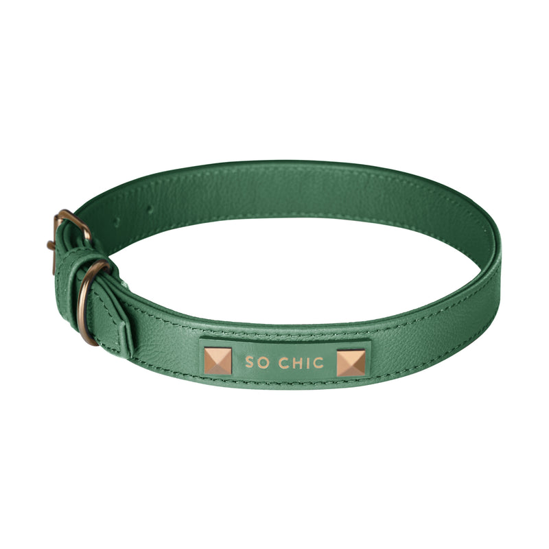 Dog collar - Forest Green 💚-Petsochic
